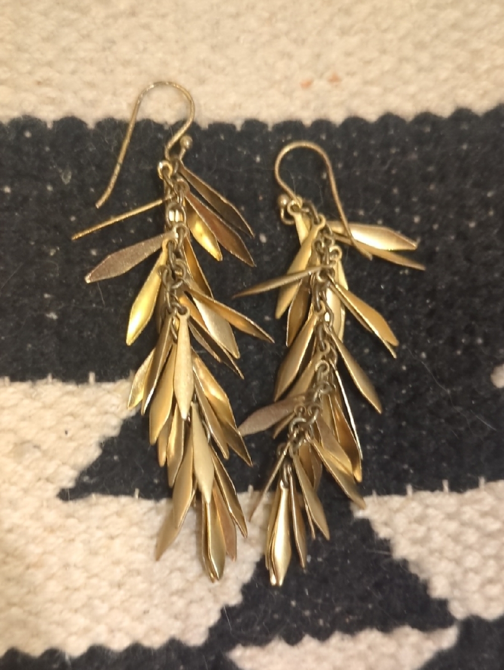 Lia Sophia Gold Leaf Dangle Earrings